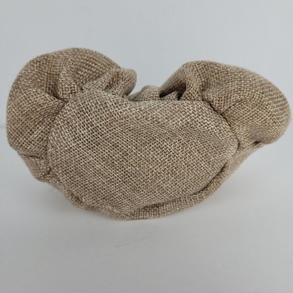 Cracker Barrel Rustic Farmhouse Primitive Gathered Burlap Coin Purse - Picture 4 of 4